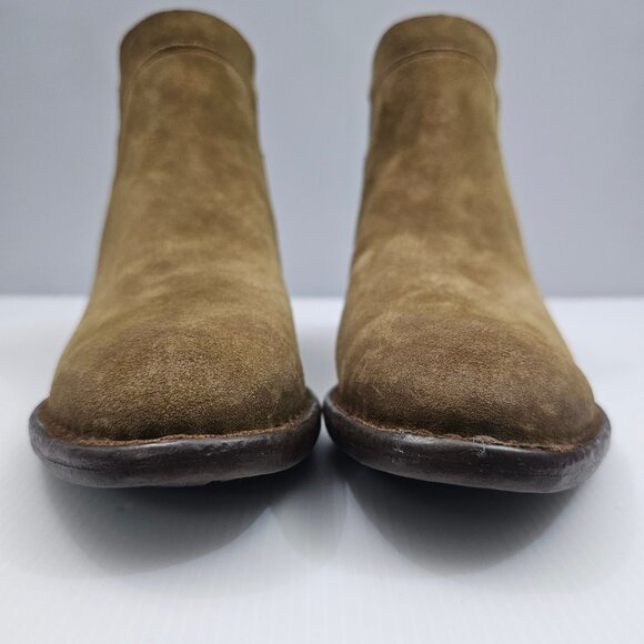 Born Laney Chelsea Ankle Bootie Women 9.5 Rust Brown Suede Distressed Rustic NEW - Picture 6 of 15